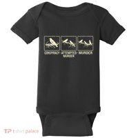 Funny Attempted Murder Crow Baby Bodysuit thumb 0