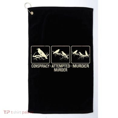 Funny Attempted Murder Crow Golf Towel