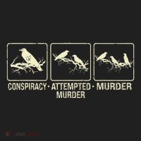 Funny Attempted Murder Crow Golf Towel thumb 3