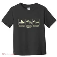 Funny Attempted Murder Crow Toddler T-Shirt thumb 0