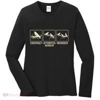 Funny Attempted Murder Crow Women's Long Sleeve Shirt thumb 0