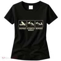 Funny Attempted Murder Crow Women's T-Shirt thumb 0