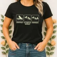 Funny Attempted Murder Crow Women's T-Shirt thumb 2