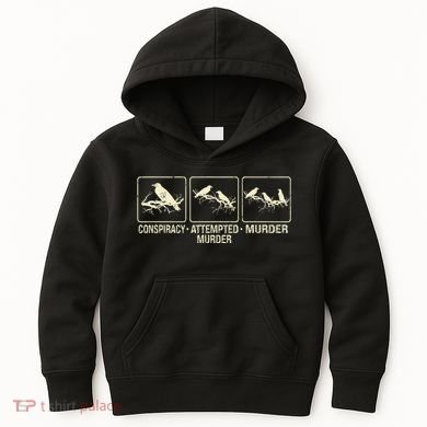 Funny Attempted Murder Crow Kids Hoodie