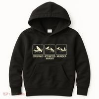 Funny Attempted Murder Crow Kids Hoodie thumb 0