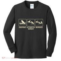 Funny Attempted Murder Crow Kids Long Sleeve Shirt thumb 0