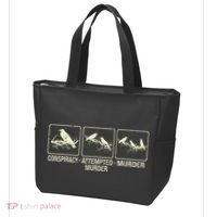 Funny Attempted Murder Crow Tote Bag thumb 3