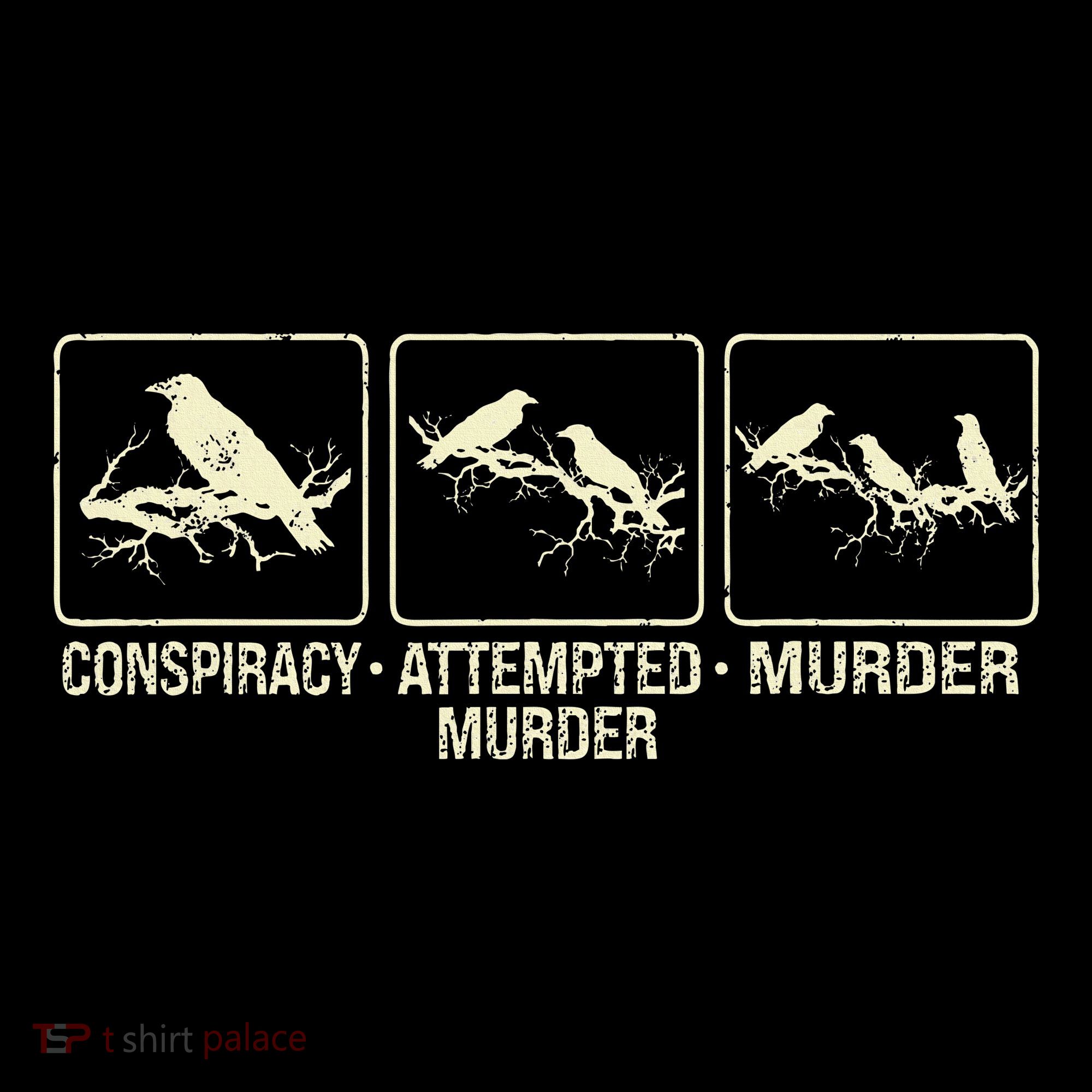 Funny Attempted Murder Crow Tote Bag