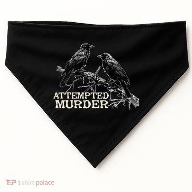 Funny Attempted Murder Crow USA-Made Doggie Bandana