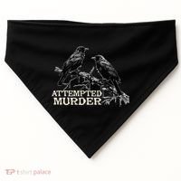 Funny Attempted Murder Crow USA-Made Doggie Bandana thumb 0