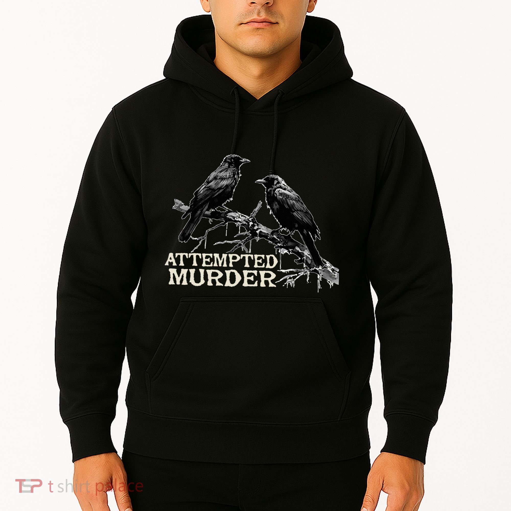 Funny Attempted Murder Crow Hoodie