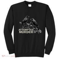 Funny Attempted Murder Crow Sweatshirt thumb 0