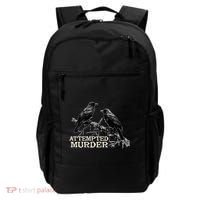 Funny Attempted Murder Crow Backpack thumb 0