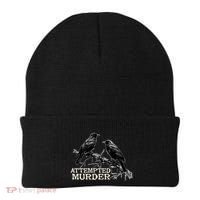 Funny Attempted Murder Crow Beanie thumb 0
