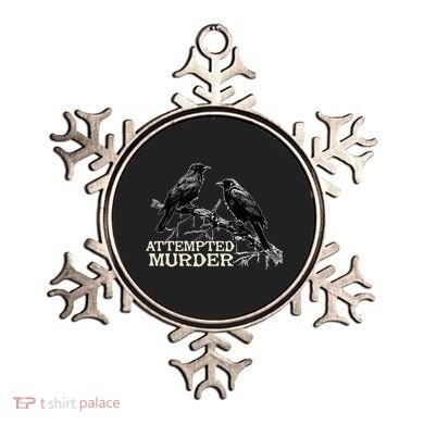 Funny Attempted Murder Crow Ornament
