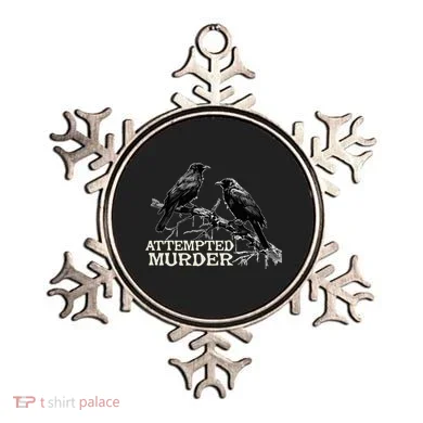 Funny Attempted Murder Crow Ornament