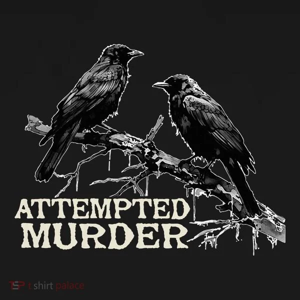 Funny Attempted Murder Crow Ornament