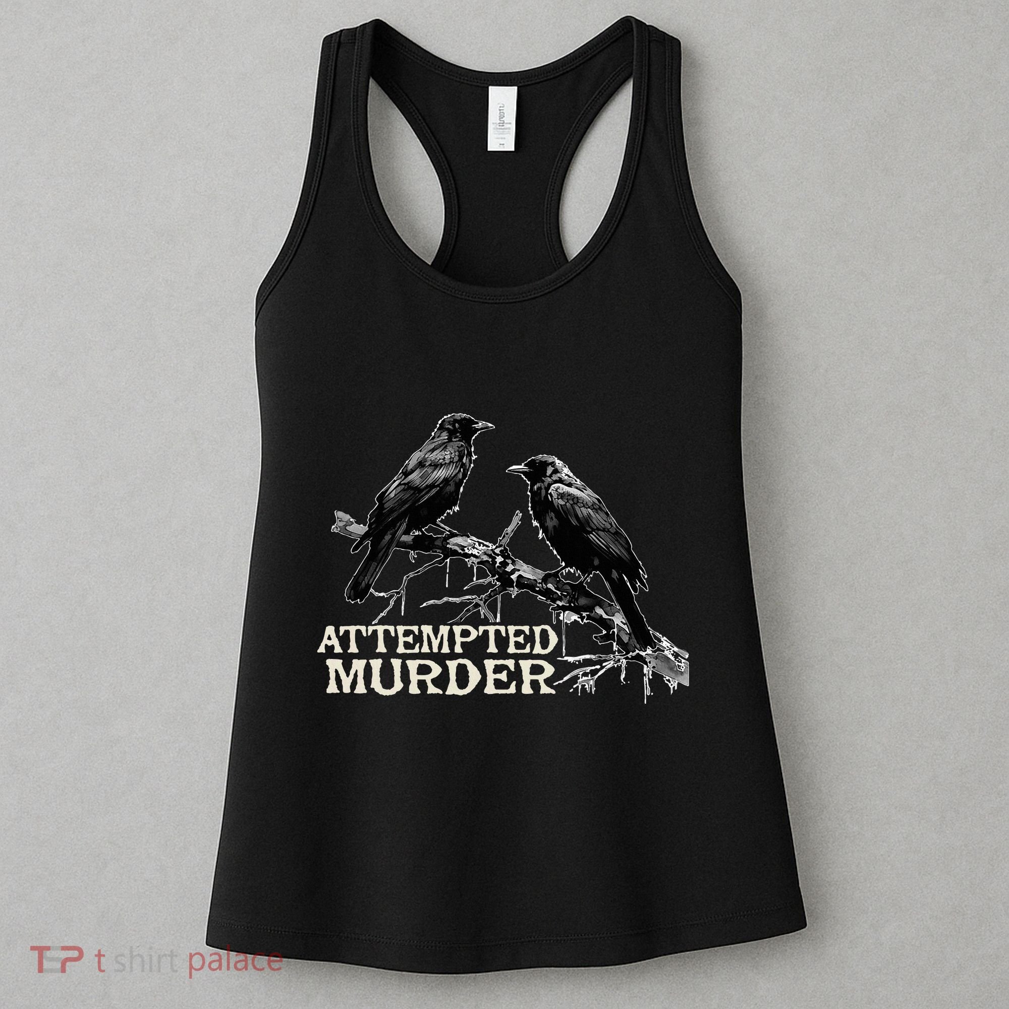 Funny Attempted Murder Crow Women's Tank Top