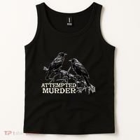 Funny Attempted Murder Crow Tank Top thumb 2