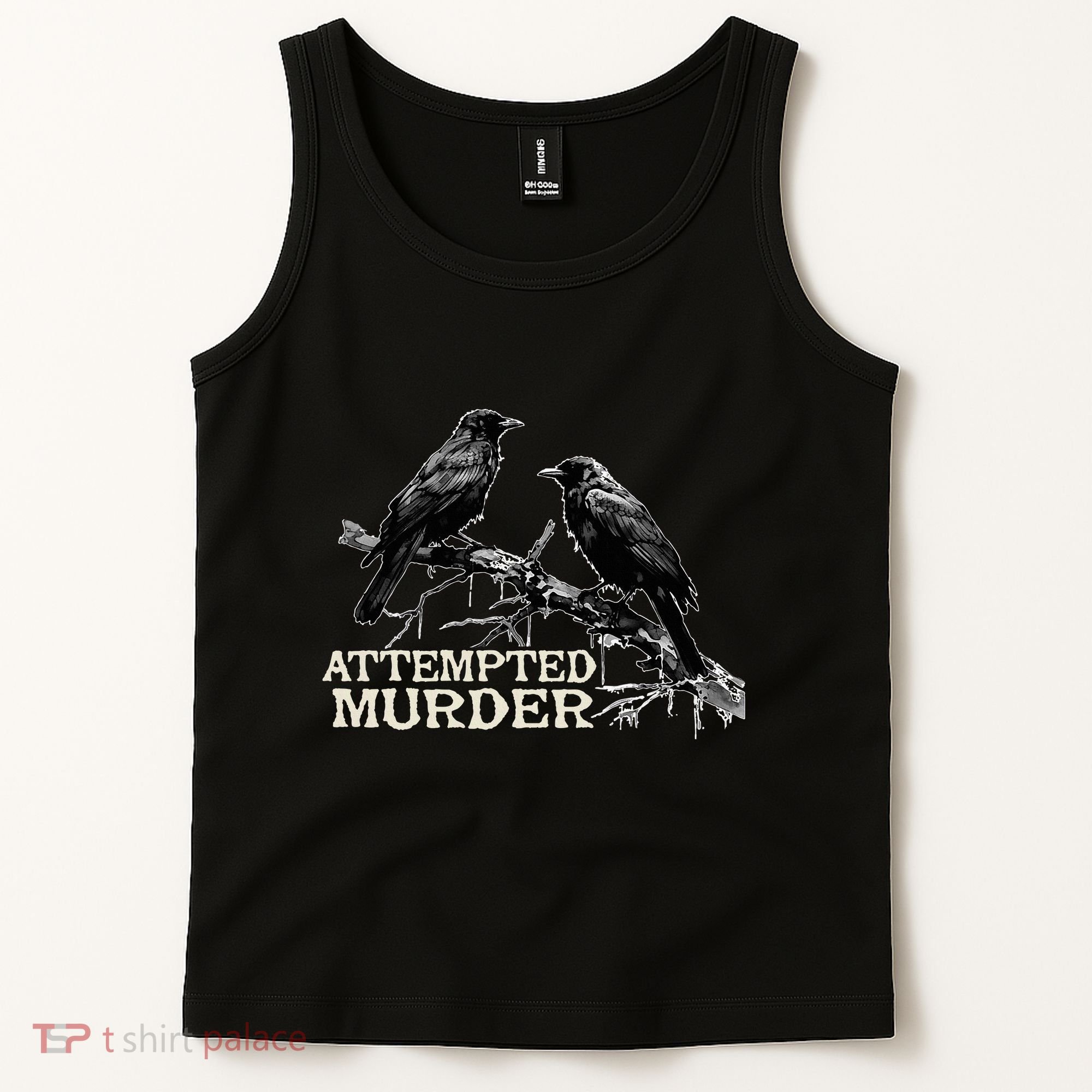 Funny Attempted Murder Crow Tank Top