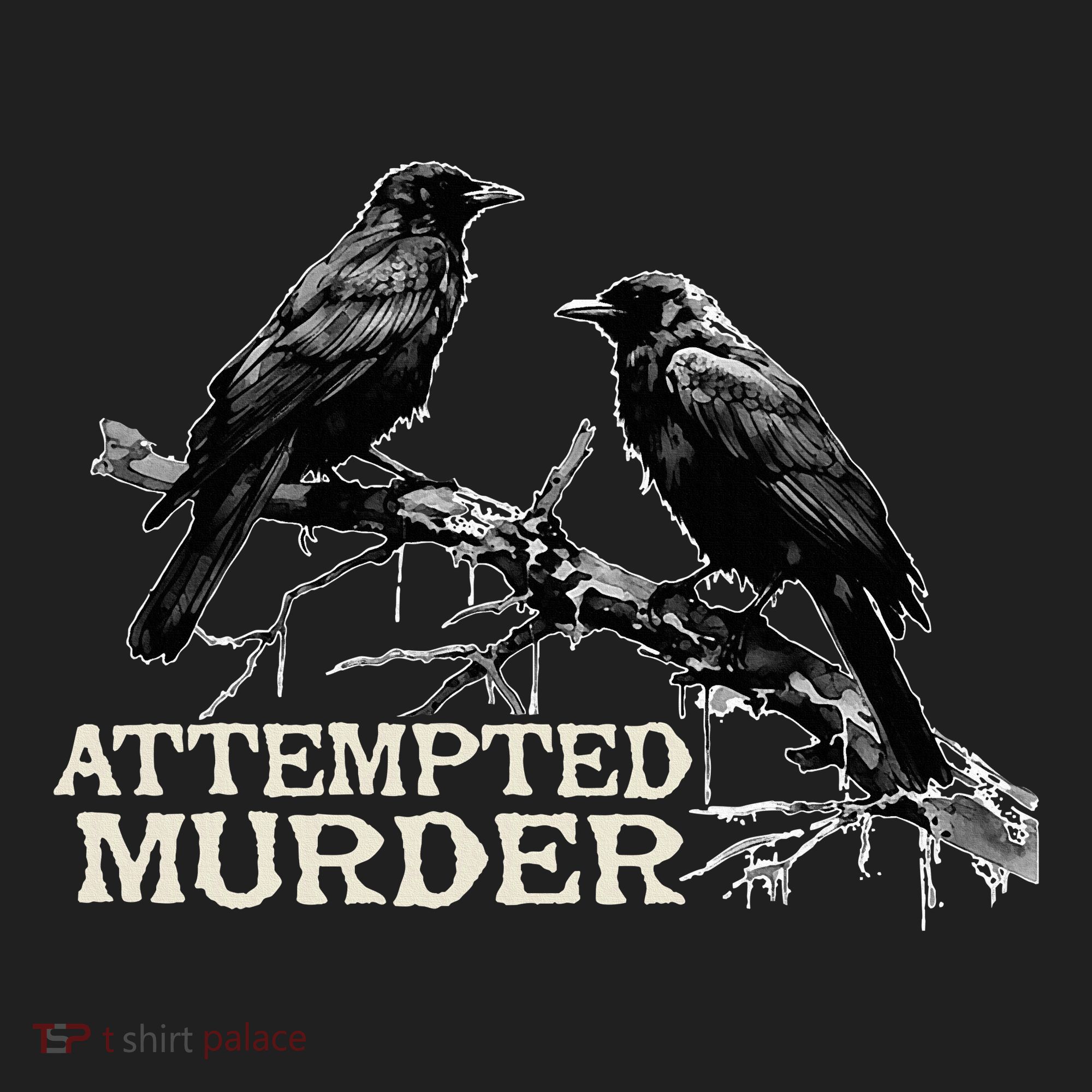 Funny Attempted Murder Crow Golf Towel