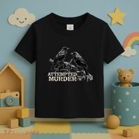 Funny Attempted Murder Crow Toddler T-Shirt thumb 3