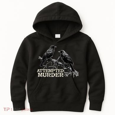 Funny Attempted Murder Crow Kids Hoodie
