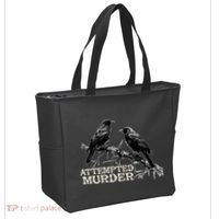 Funny Attempted Murder Crow Tote Bag thumb 2