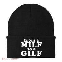 From A Milf To A Gilf Funny Dirty Inappropriate Humor Beanie thumb 0