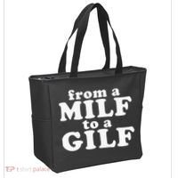 From A Milf To A Gilf Funny Dirty Inappropriate Humor Tote Bag thumb 2
