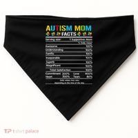 Funny Autism Mom Facts Proud Mom Autisms Gift USA-Made Doggie Bandana thumb 0