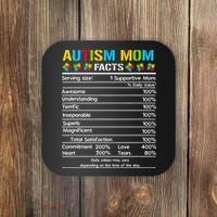 Funny Autism Mom Facts Proud Mom Autisms Gift Coaster thumb 0