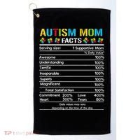 Funny Autism Mom Facts Proud Mom Autisms Gift Golf Towel thumb 0
