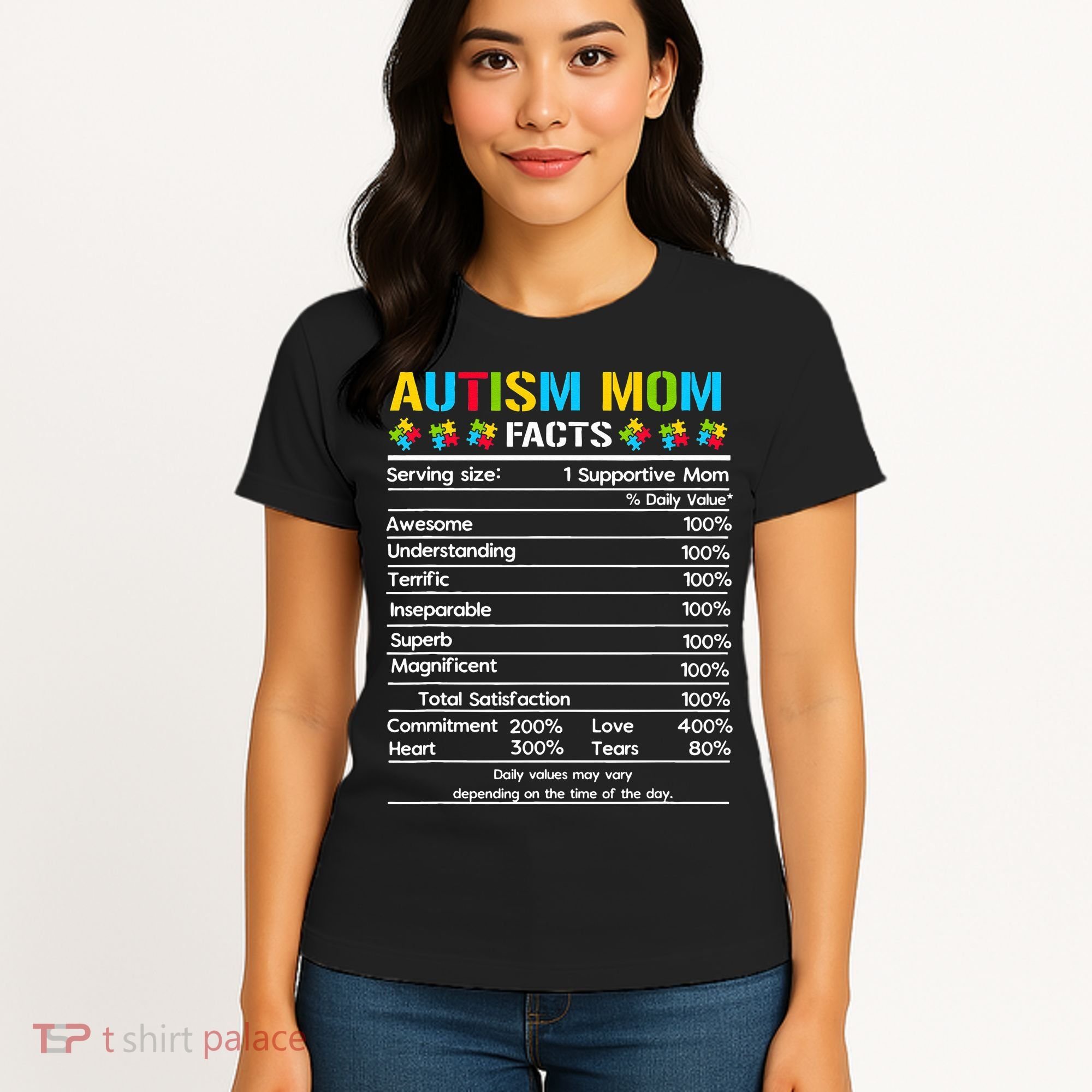 Funny Autism Mom Facts Proud Mom Autisms Gift Women's T-Shirt