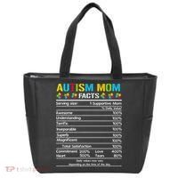 Funny Autism Mom Facts Proud Mom Autisms Gift Tote Bag thumb 0