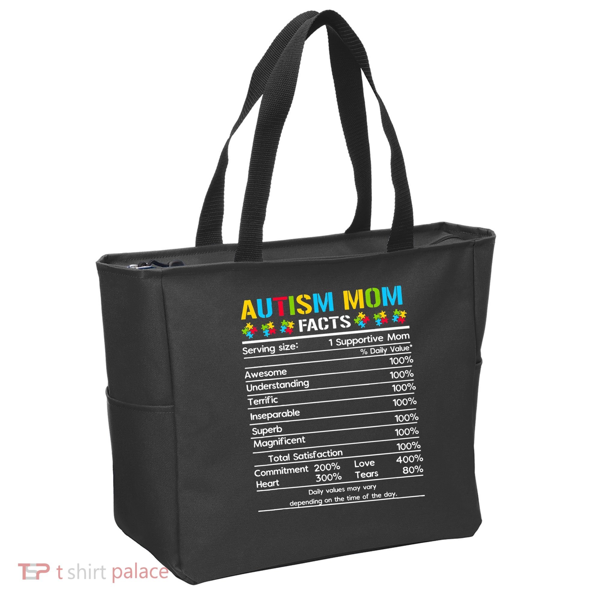 Funny Autism Mom Facts Proud Mom Autisms Gift Tote Bag