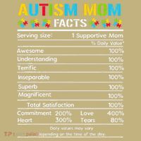 Funny Autism Mom Facts Proud Mom Autisms Gift Mousepad thumb 1