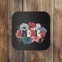 Floral American Mama Retro Mama Coaster thumb 0