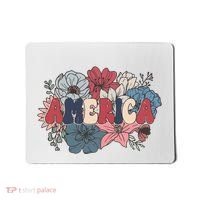 Floral American Mama Retro Mama Mousepad thumb 0