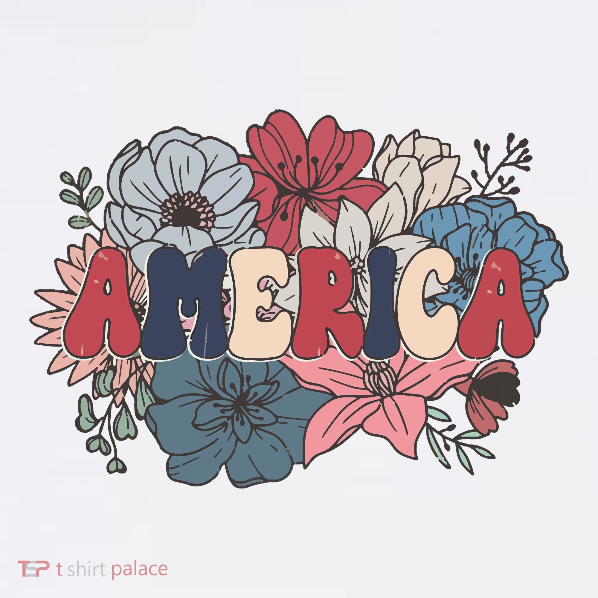 Floral American Mama Retro Mama Baby Bodysuit
