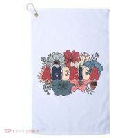 Floral American Mama Retro Mama Golf Towel thumb 0