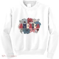Floral American Mama Retro Mama Kids Sweatshirt thumb 0