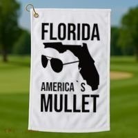 Florida America´s Mullet West Coast Golf Towel thumb 1