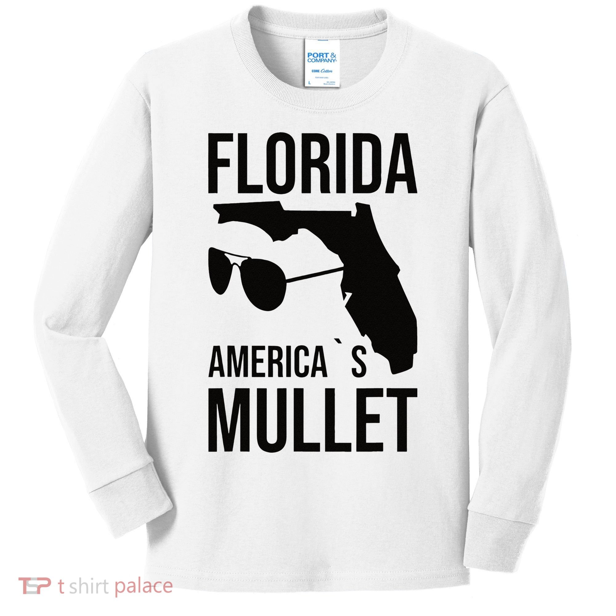 Florida America´s Mullet West Coast Kids Long Sleeve Shirt