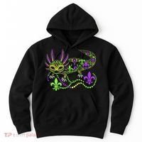 Funny Axolotl Mardi Gras Festival Carnival Hoodie thumb 0