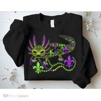 Funny Axolotl Mardi Gras Festival Carnival Sweatshirt thumb 2