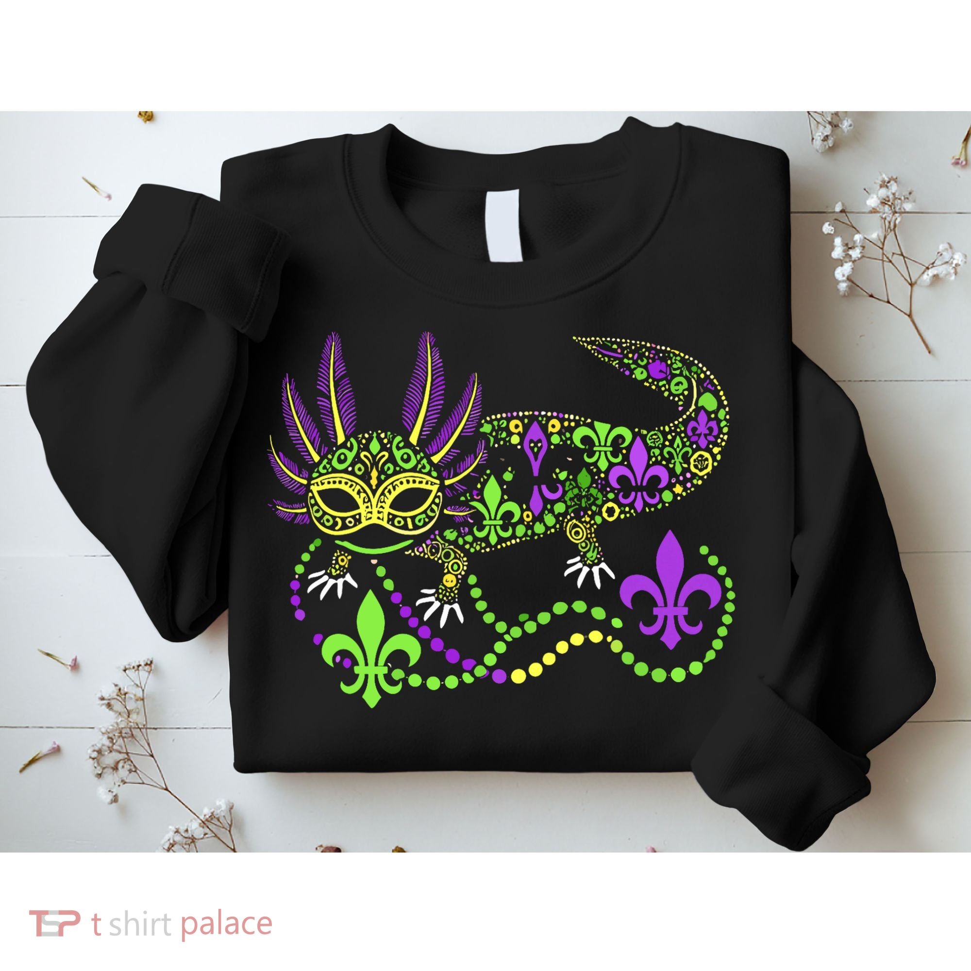 Funny Axolotl Mardi Gras Festival Carnival Sweatshirt