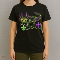Funny Axolotl Mardi Gras Festival Carnival T-Shirt thumb 4