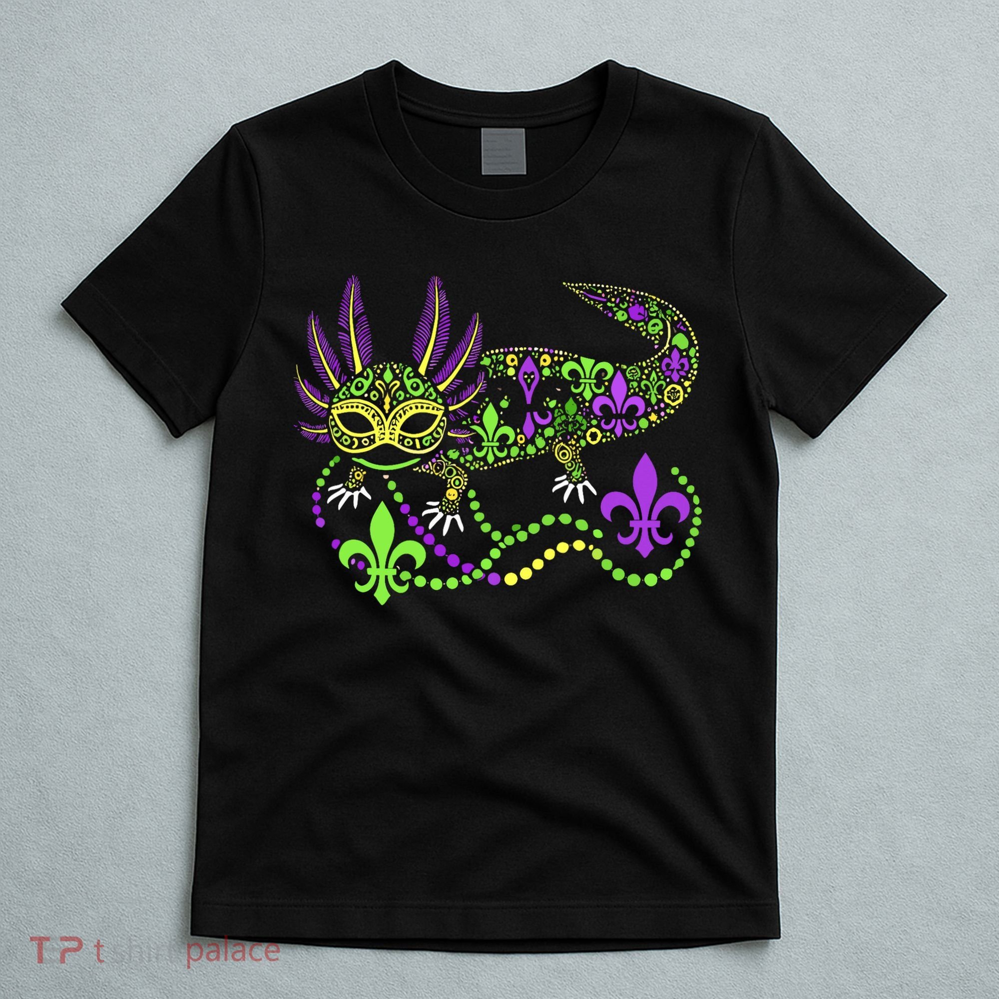 Funny Axolotl Mardi Gras Festival Carnival T-Shirt