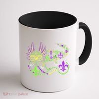 Funny Axolotl Mardi Gras Festival Carnival Coffee Mug thumb 1